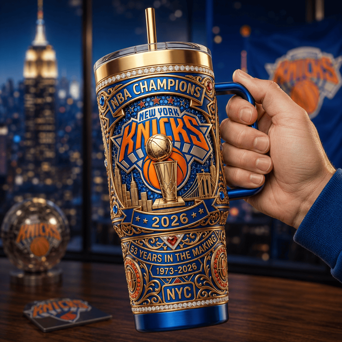Premium NYK 40oz Tumbler With Handle LNTH