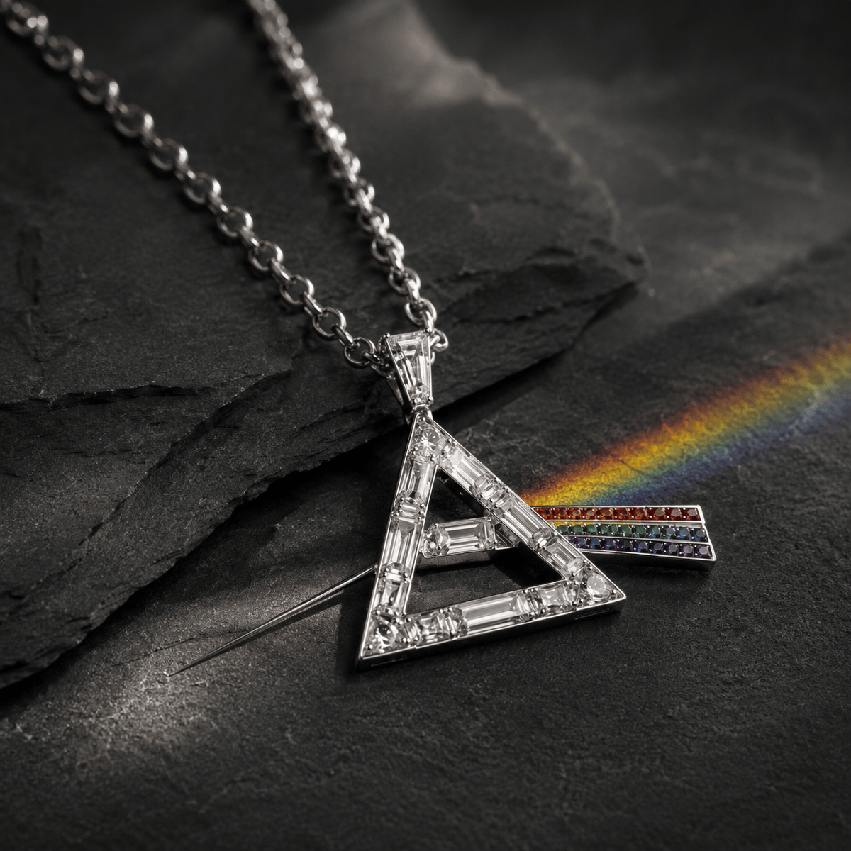 PKFL Solid Gold Chain with Diamond Pendant TMH