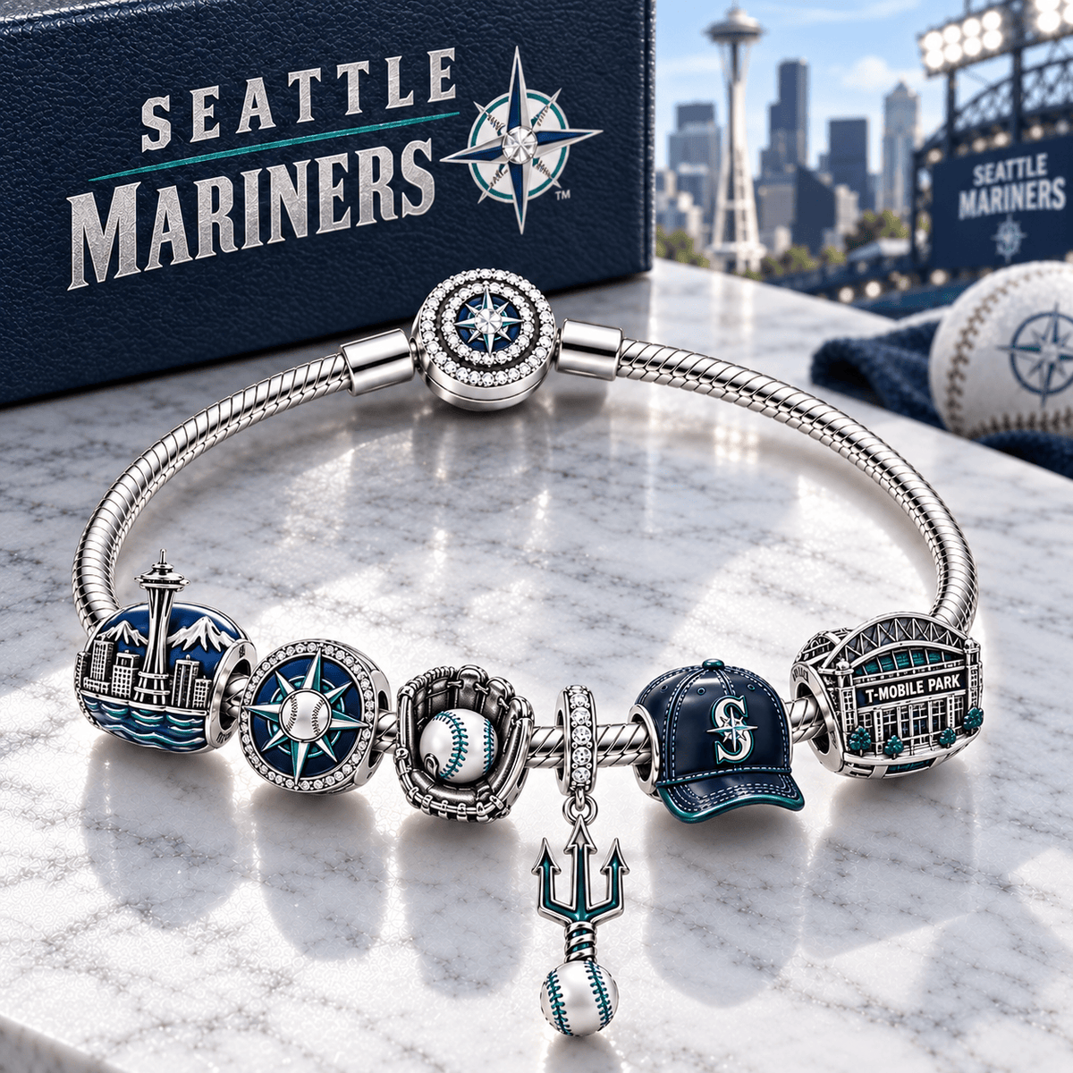 STMR Silver Charm Bracelet Set PTT