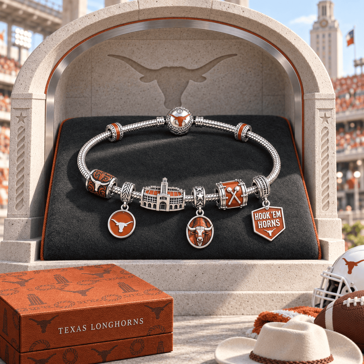TLS Silver Charm Bracelet Set HQH