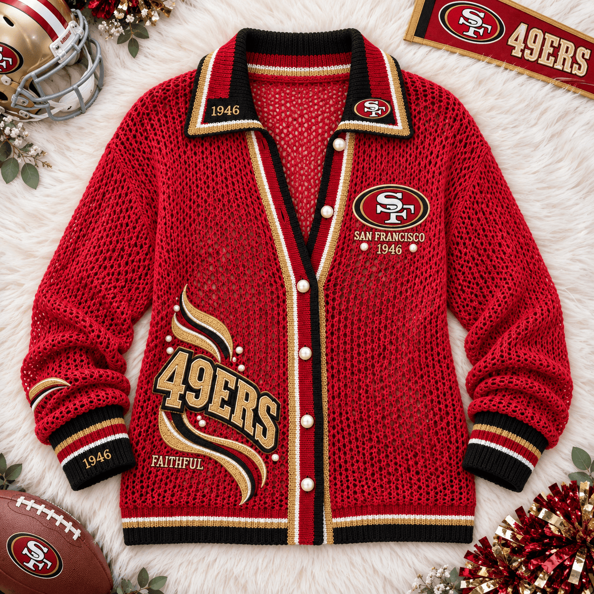 SF49 Women’s Open-Knit Cardigan NTKO