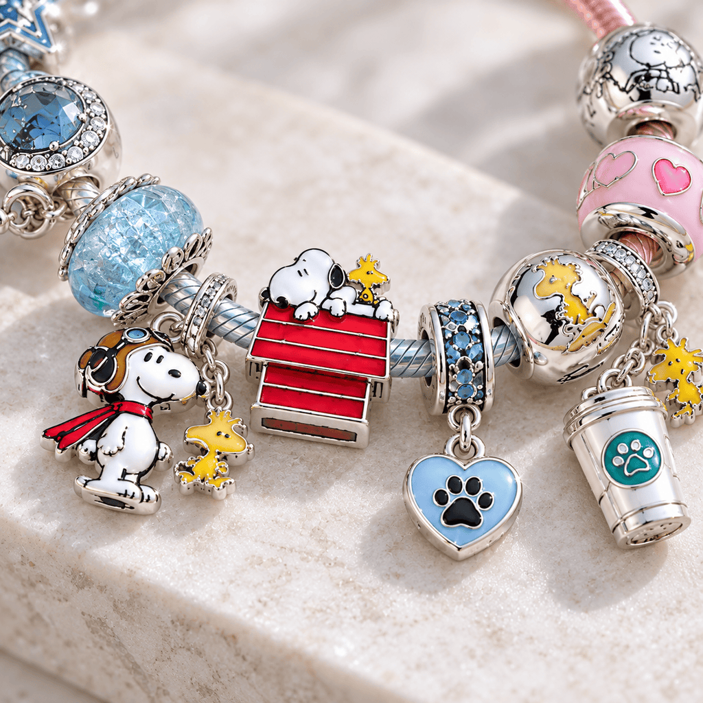 SPNY Silver Charm Bracelet Set PTKL