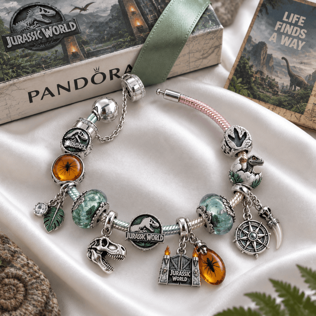 JRSW Silver Charm Bracelet Set PTKL