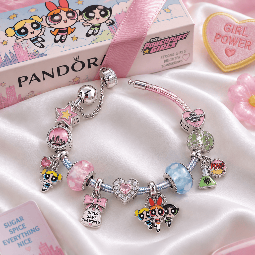 TPPG Silver Charm Bracelet Set PTKL
