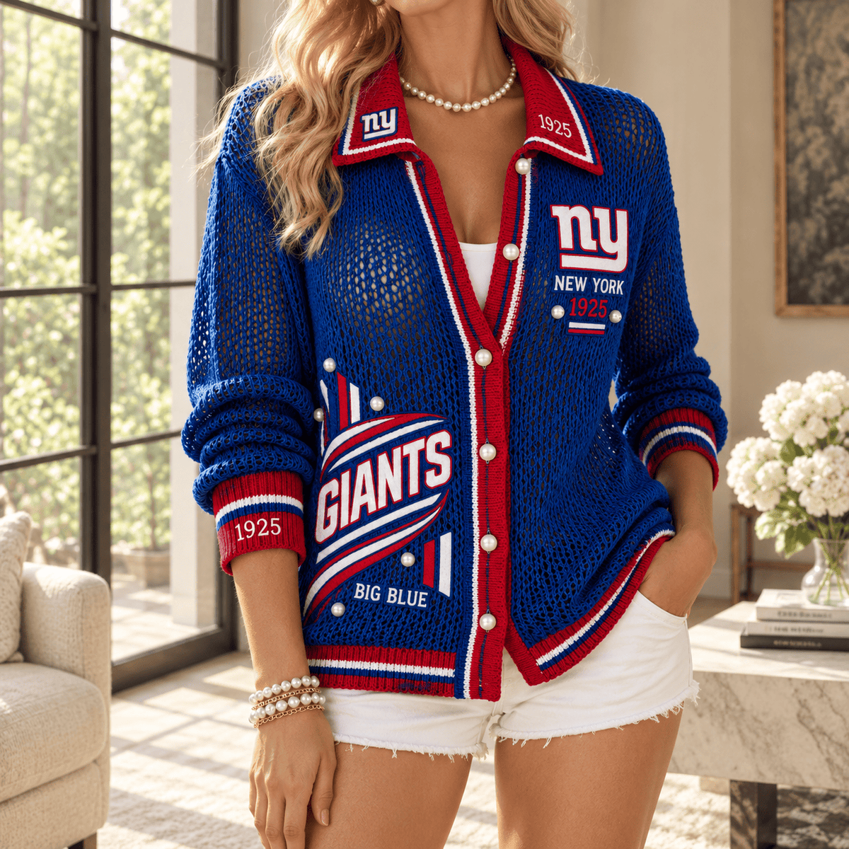 NYG Women’s Open-Knit Cardigan NTKO