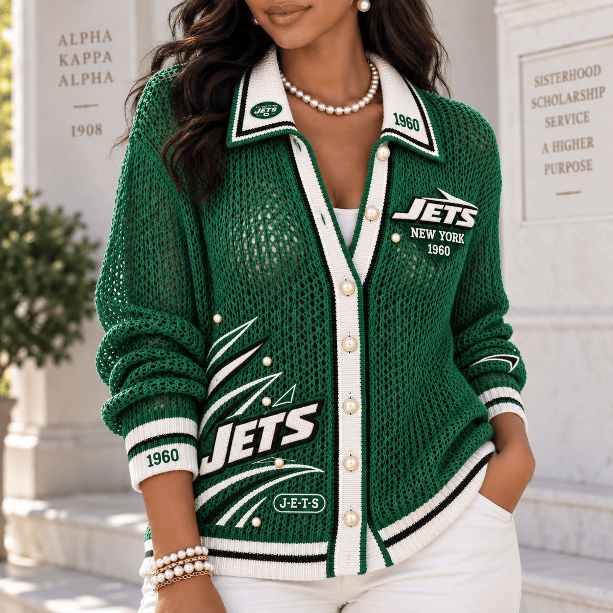 NYJ Women’s Open-Knit Cardigan NTKO