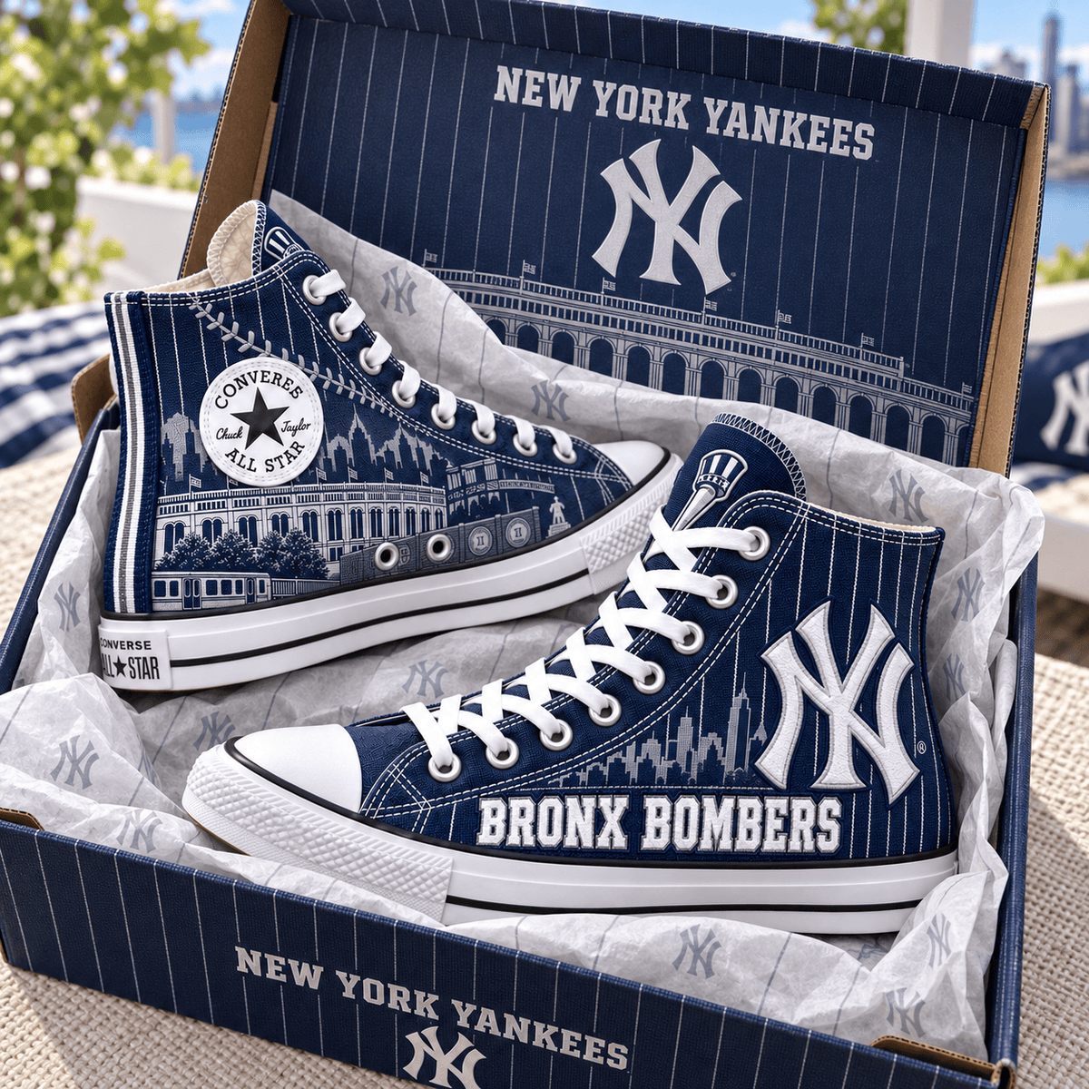 PREMIUM NYY HIGH-TOP SNEAKERS HQH