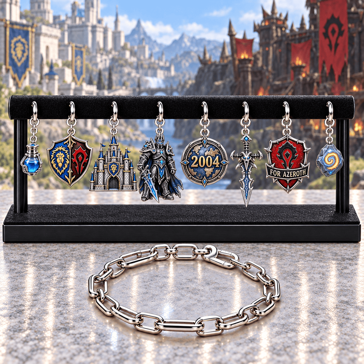 WWC Silver Charm Bracelet Set NTVA