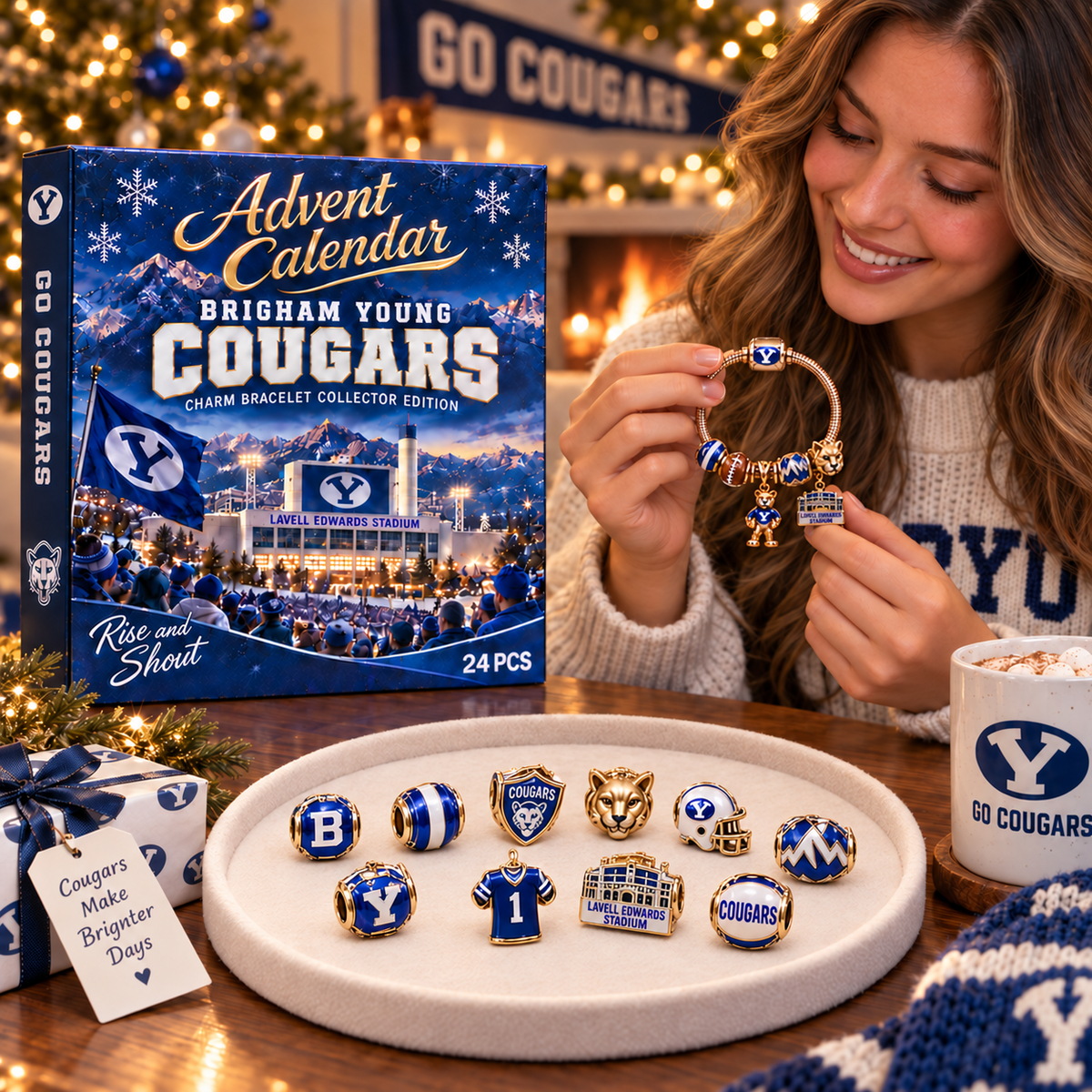 Premium BYU Advent Calendar Charm Bracelet Set PVNA