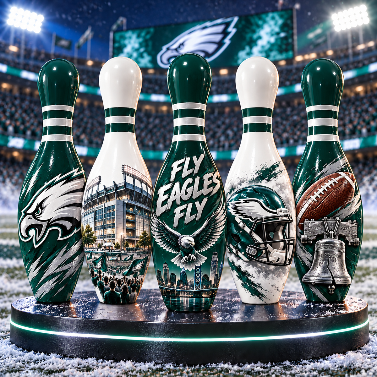 PLDE 5-Piece Decorative Bowling Pin Set PNPA