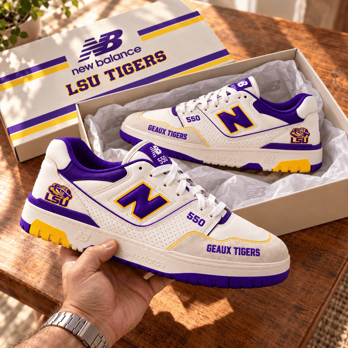 LSU Premium NB 550 Sneaker TTTT
