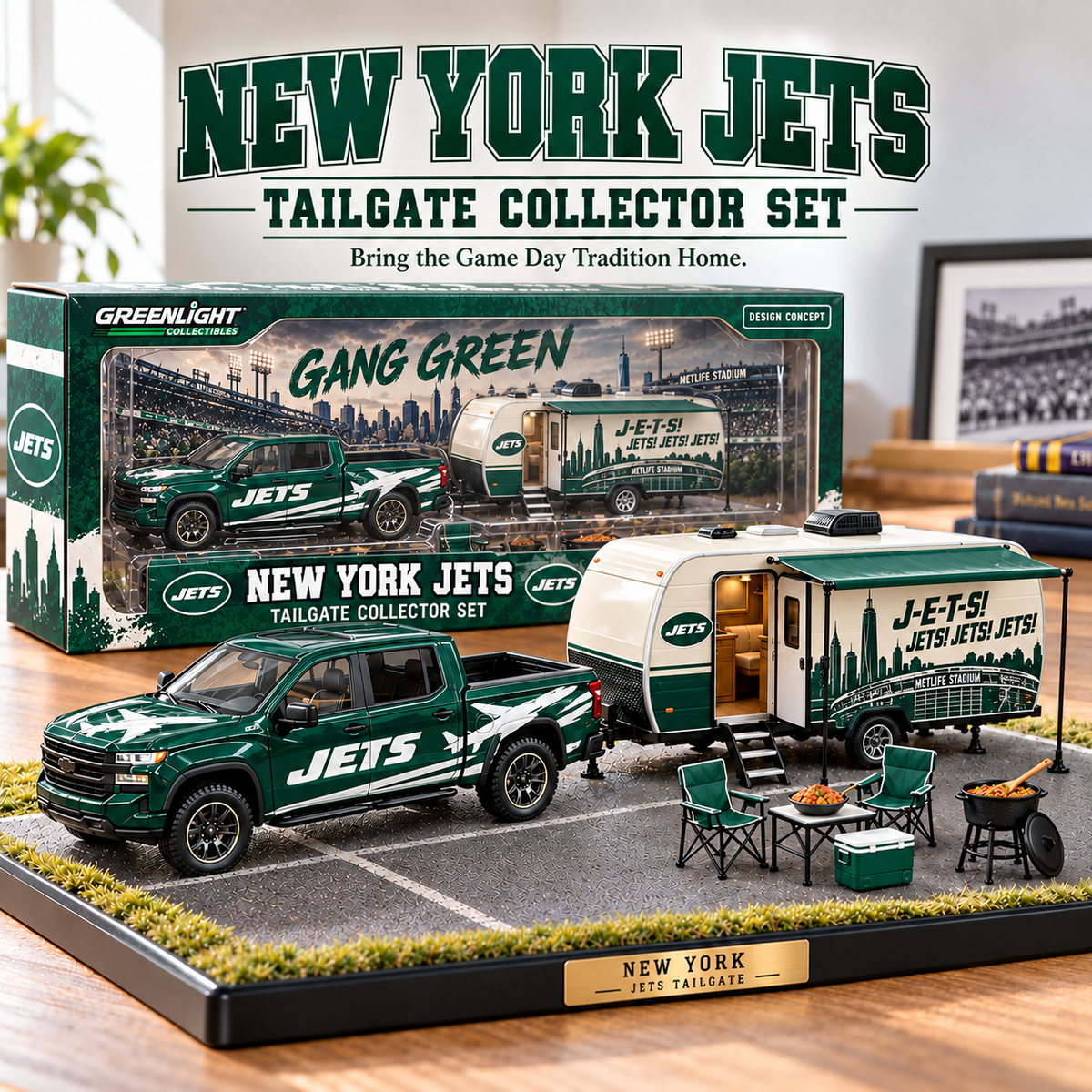 NYJ Premium Tailgate Collector Set TMH