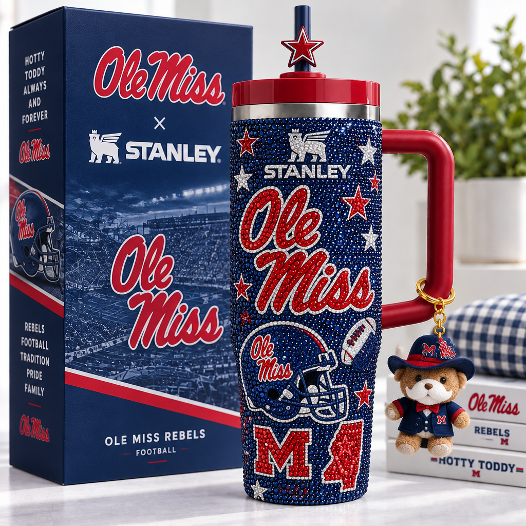 Ole Miss Rebels 40oz Tumbler With Handle TTNL